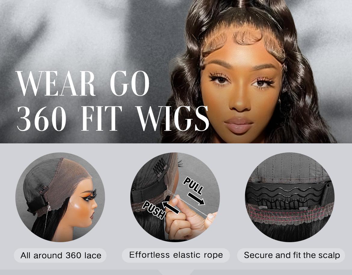 Wavymy 360 Straight Invisi Drawstring Wear Go Glueless Pre-Bleached And Pre-Cut Lace Glueless Wigs Flexi-Fit Glueless Water Wave Wigs 180% Density Wavymy 360 Straight Invisi Drawstring Wear Go Glueless Pre-Bleached And Pre-Cut Lace Glueless Wigs Flexi-Fit Glueless Water Wave Wigs 180% Density
