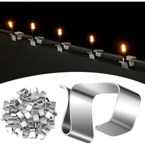 50 Pcs Lights Gutter Hook Clips for Hanging Outdoor Holiday Galvanized Lights Roof Hooks Christmas for Outside String Gutter Hangers Outdoor Seasonal Lighting for Halloween Xmas Decor (14 x 11 mm)fidget toys