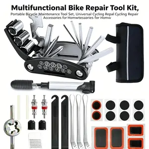 Multifunctional Bicycle Repair Tool Kit, Portable Bike Maintenance Set, Home and Outdoor Universal Bike Repair Accessories, Cycling Repair Tools