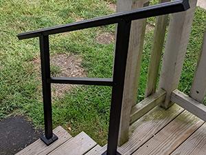 Hand Rails for Steps,Handrail & Indoor Railing Kit,Railings for Steps for Fence & Steps (1, Black-with Balusters, 2 Step)