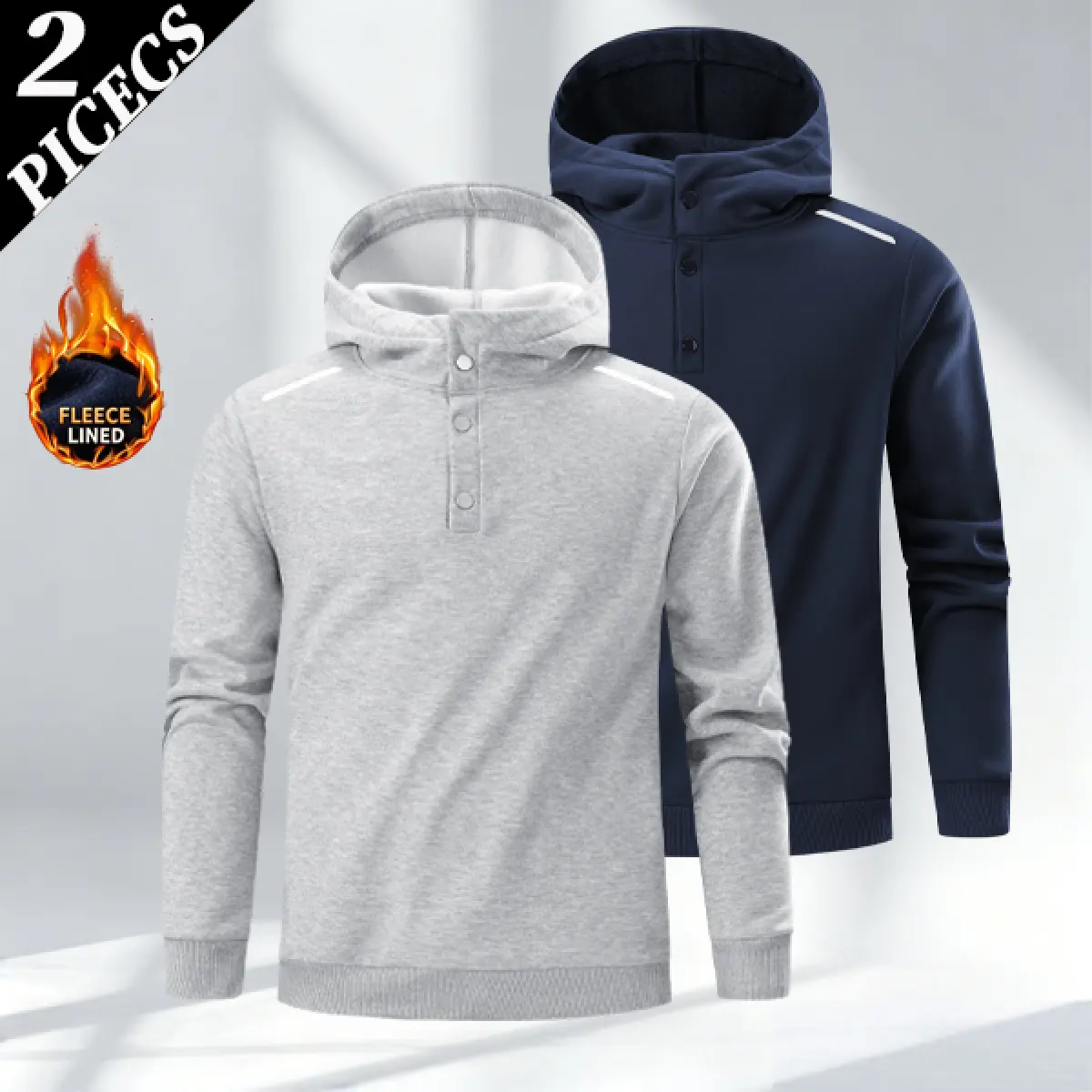 Men'S Casual fleece hooded sweatshirt Pullover Sweater thermal Jumper Hoodie Long Sleeve Top Knitted warm Spring Fall & Winter Fashion European Style Knitwear Vacation Ideal Men Gift Daily Formal Wear Daily Look Crew Polyester Fabric Menswear Knitwear