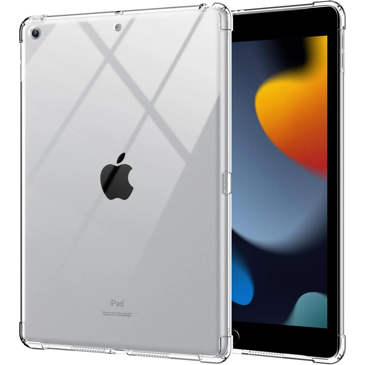 Clear Case for iPad 9th/8th/7th Gen 2021/2020/2019 10.2 inch | Slim Shockproof Design, Lightweight, Soft TPU, Transparent Cover