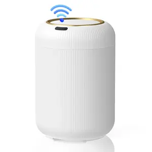 Motion Sensor Trash Can with Lid, 3 Gallon Electric Bathroom Garbage can, Small White Wastebasket Touchless Trash Bin,Automatic Mini Trashcan for Bedroom,Toilet, Office, rv, Living Room