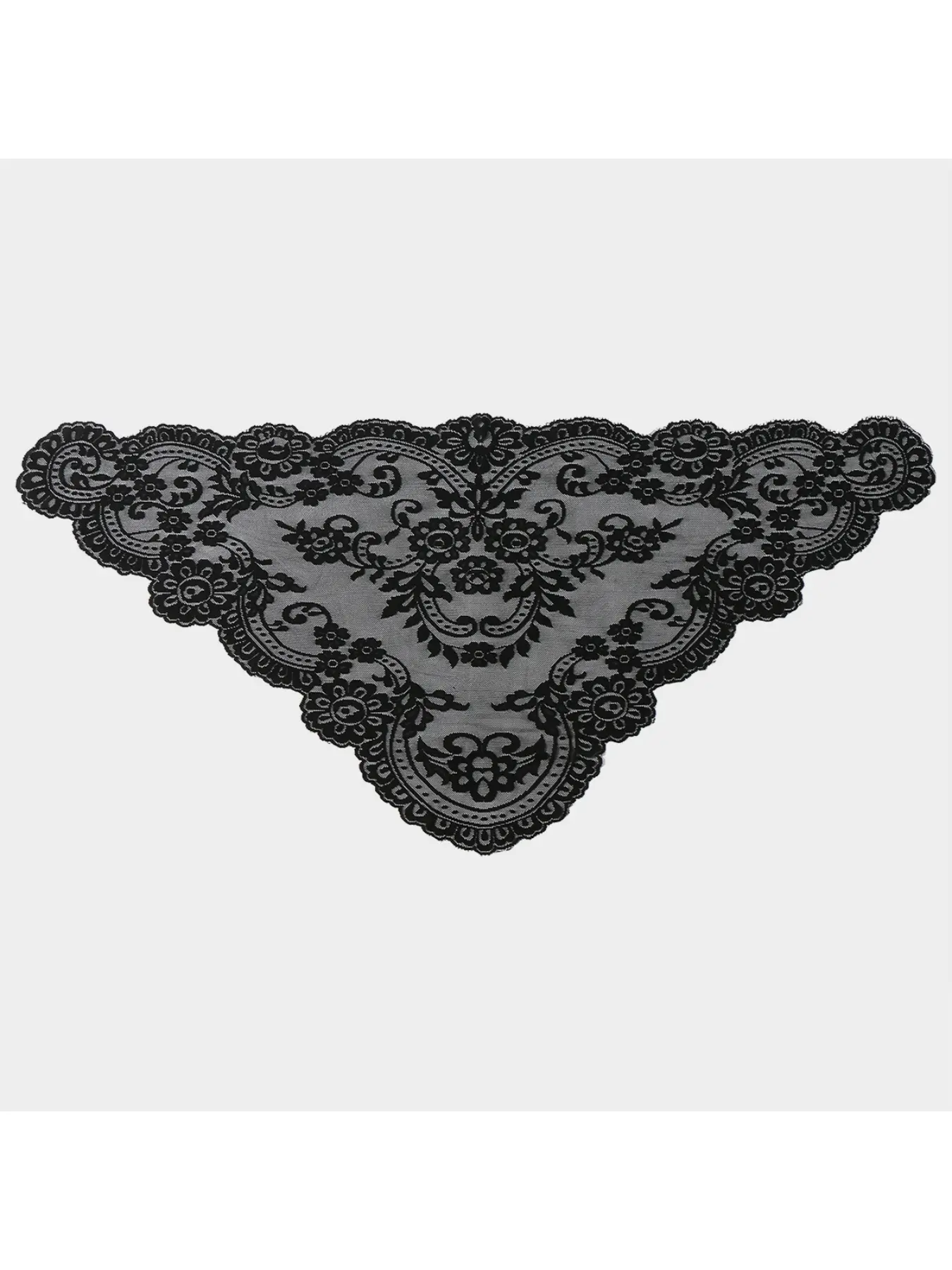 European and American wedding style white and black bride embroidered floral triangle scarf shawl veil water-soluble lace women's headscarf