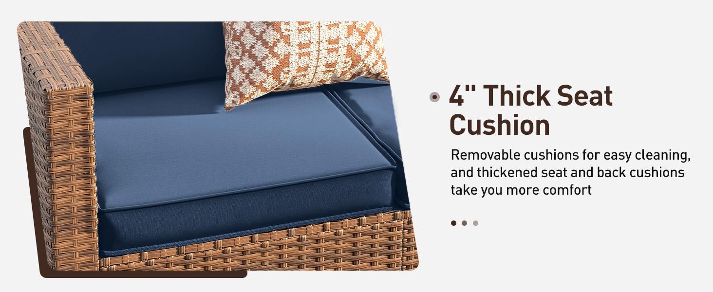 【3/4 packages delivery】UDPATIO Modern Outdoor Wicker Sofa Set, fire pittable Rattan Wicker Outdoor Sectional Set with Rocking Swivel Chairs, PE Rattan Outdoor Sofa Set with Storage Table and Waterproof Covers for Backyard, Deck, Porch SpringGardening