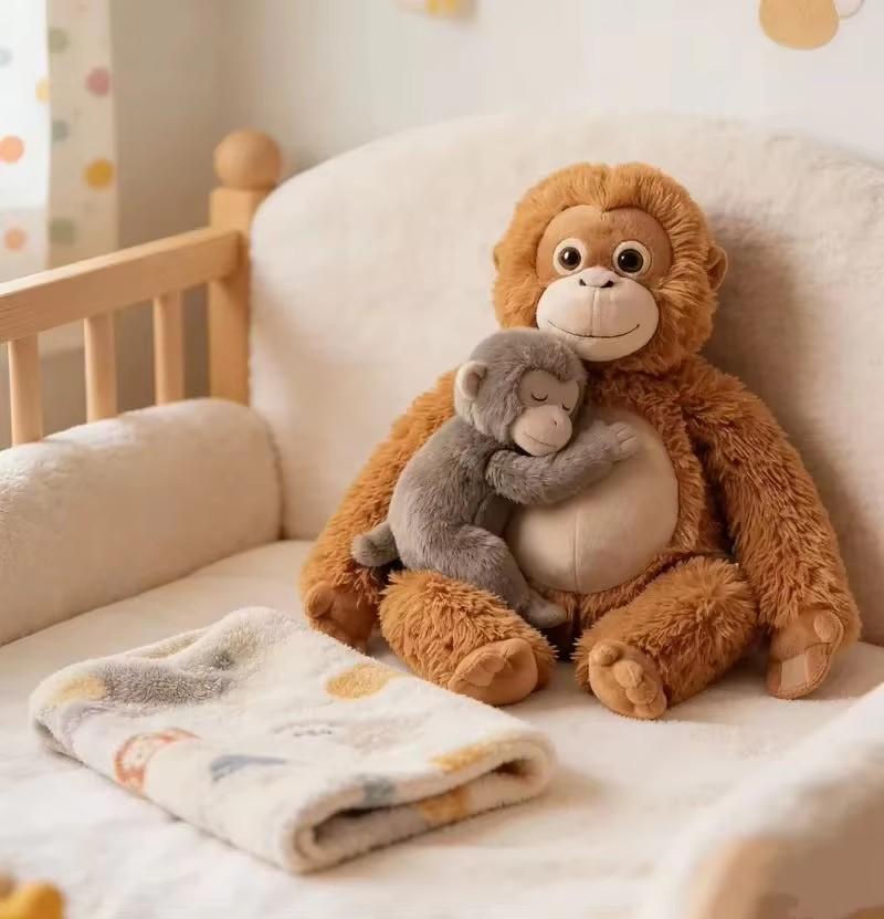 In Stock Punch Monkey Plush Doll Cute Anime Peripherals Toy Birthday Christmas Gift