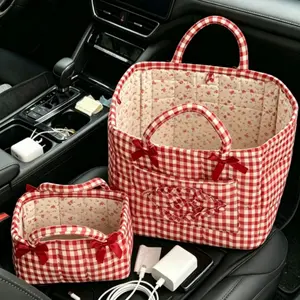 Car Organizer Set, Washable Foldable, Ideal for Car Storage, Office Supplies, Cosmetics, Clothes, Rustic Style, Practical and Aesthetic, Car Storage Organizers