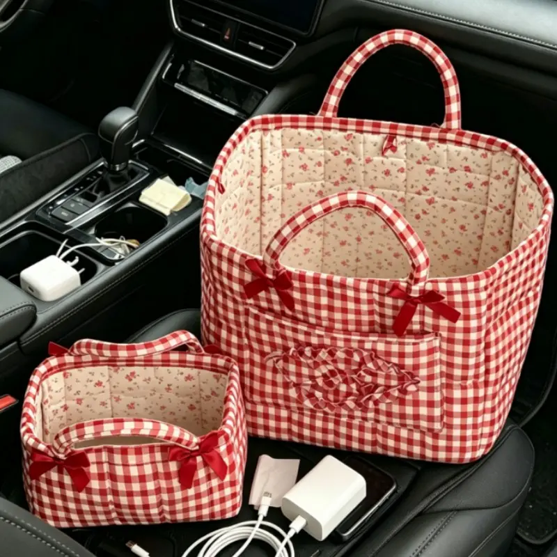 Car Organizer Set, Washable Foldable, Multifunctional Car Organizer, Ideal for Car Storage, Office Supplies, Cosmetics, Clothes, Rustic Style, Practical and Aesthetic, Car Storage Organizers