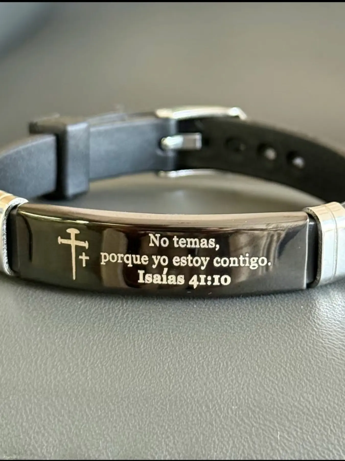 Inspiring Bible Verse Cross Bracelet, Adjustable Silicone ID Wristband, Christian Religious Gift for Men and Women, Perfect Holiday Present