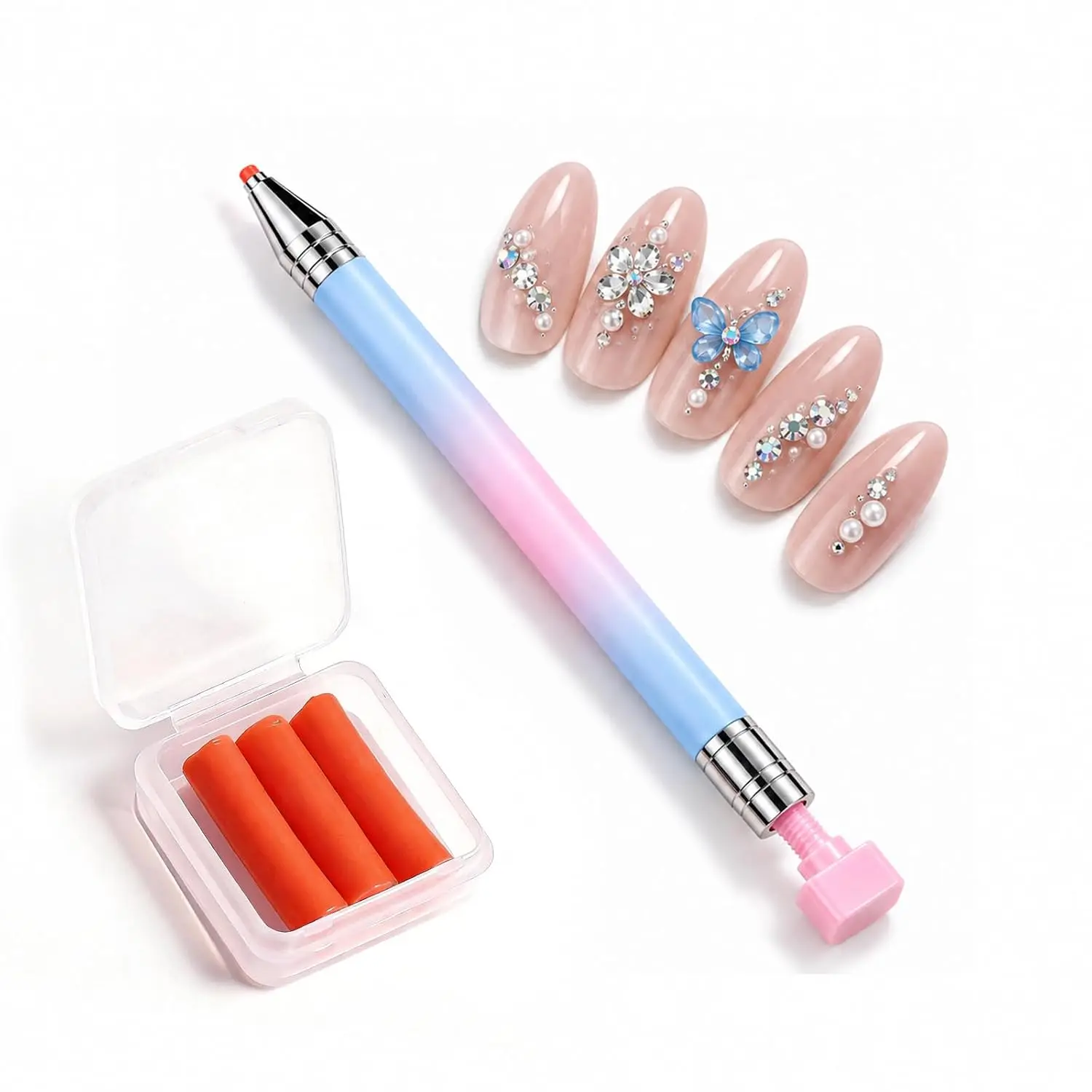 1 count  Art Rhinestone  Pens with 1 Box Wax Refills Tools