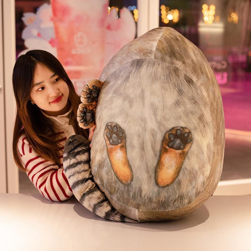 Adorable Pallas Cat Plush Body Pillow - Perfect for Kawaii Throw Pillows for Pets Lovers