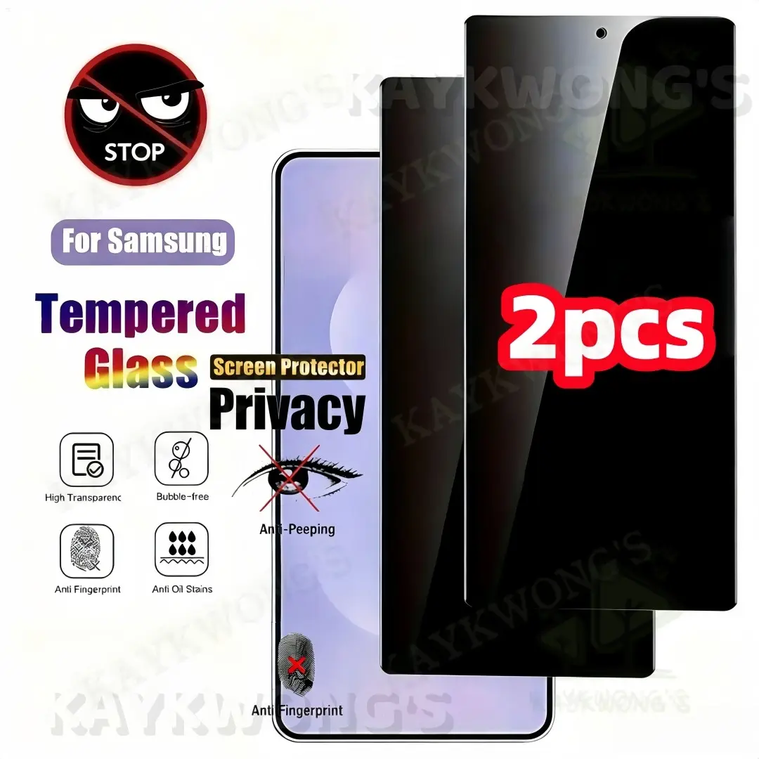 KAYKWONG'S Privacy Protection Film for Samsung Galaxy S25, S24 Ultra, S23, S21, S22 Plus, S24, S21 Fe, 2-Pack, Full Coverage, Holiday Gift