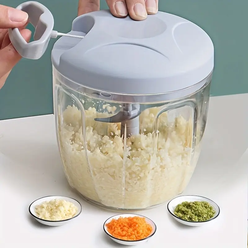 Multifunctional Vegetable Cutter, Garlic Press, Creative Fruit Masher, Manual Garlic Chopper, Kitchen Tool, Cookware Accessory, 500ML, Multifunctional Durable Chopper, Kitchen Choppers