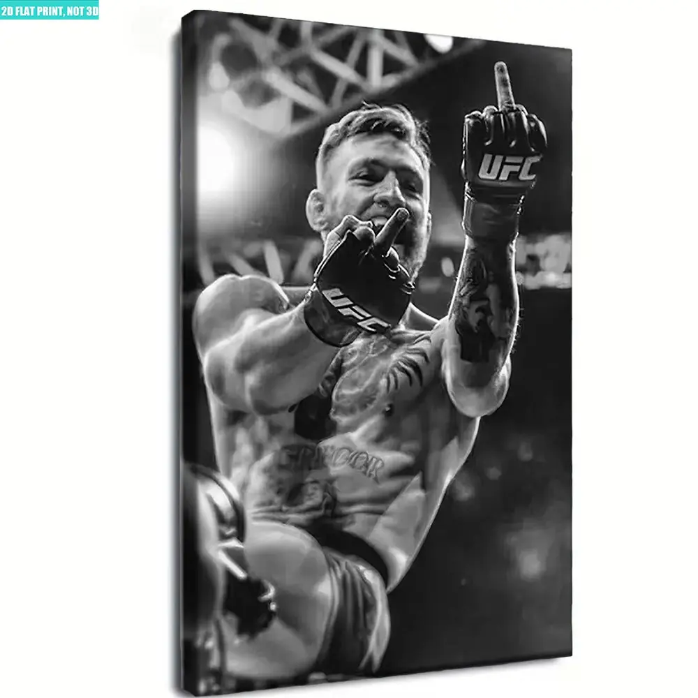 Framed museum-grade glossy waterproof HD canvas wall art print of Conor McGregor boxing poster, artistic modern home decor suitable for dorms and Instagram-style spaces church unique art decoration