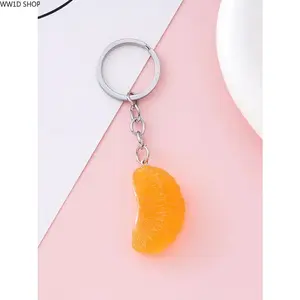 Orange-Shaped Keychain, Fashion Novelty Key Accessory for Women, Durable Stylish Decorative Keyring for Bags, Cars, Keychains For Women