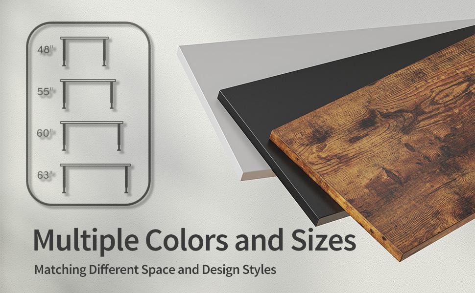 Agilestic 47.2 Inch Electric Height Adjustable Standing Desk, Ergonomic Home Office Desk with Memory Preset, Sit to Stand Computer Desk with Hooks,Gaming Desks Gifts for Men and Women,Black,White,Rustic Brown