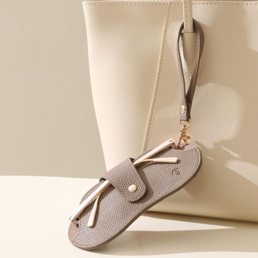 Soft Lychee Pattern PU Leather Glasses Bag Retro Sunglasses Case Portable Myopia Frame Case Simple Eyeglasses Eyewear Storage