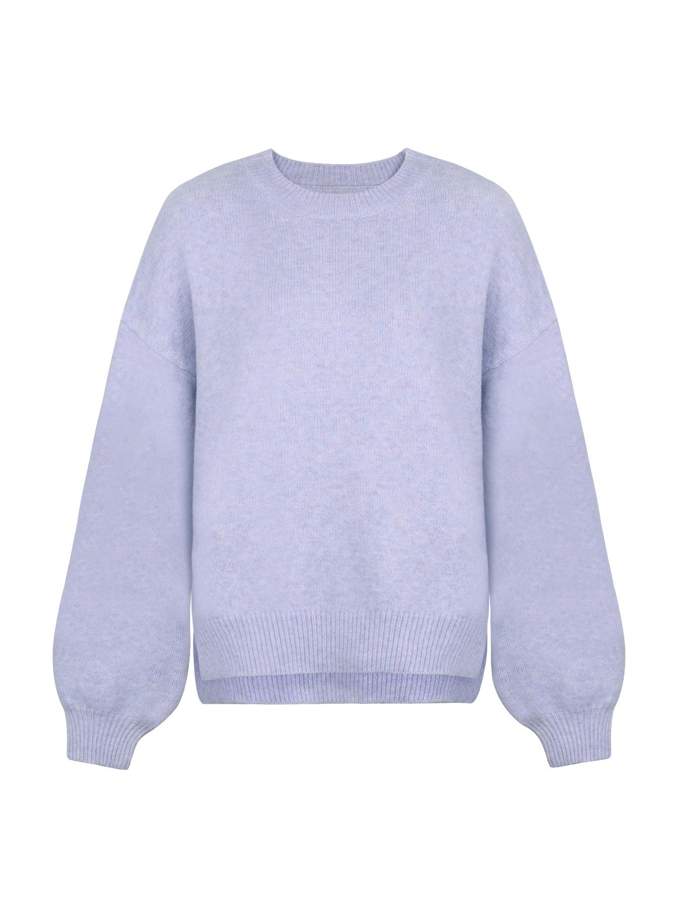 Women's Drop Shoulder Split Hem Sweater, Casual Long Sleeve Round Neck Jumper, Women's Knitwear Top for Fall & Winter, Sweaters for Women