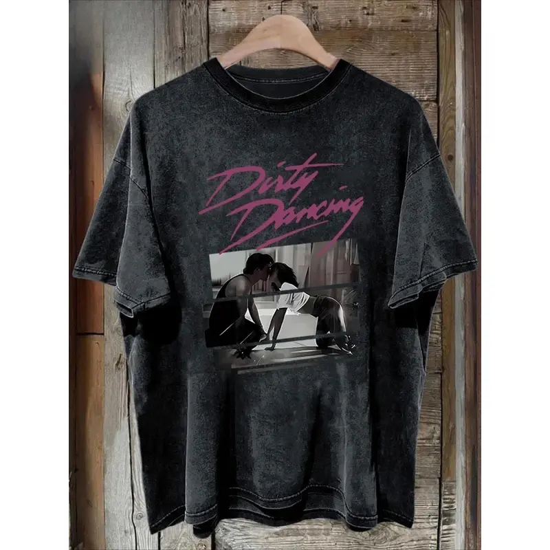 Spring Festival Women's T-shirt, Printed with The "Dirty Dance" Movie Pattern.Suitable for Leisure and Outings At Home