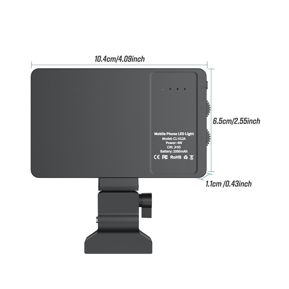 Portable LED Smartphone Fill Light, 1 Set Rechargeable LED Selfie Light with Front Clip, LED Video Light with 3 Light Modes, Selfie Lamp, Studio Light, Selfie Panel Light