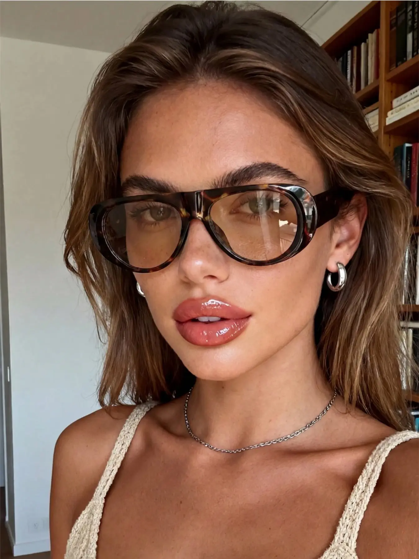 Neutral Leopard Print Retro Cat Eye Glasses, Classic Fashion, Suitable for Daily Wear, Parties, Music Festivals, Street Photography