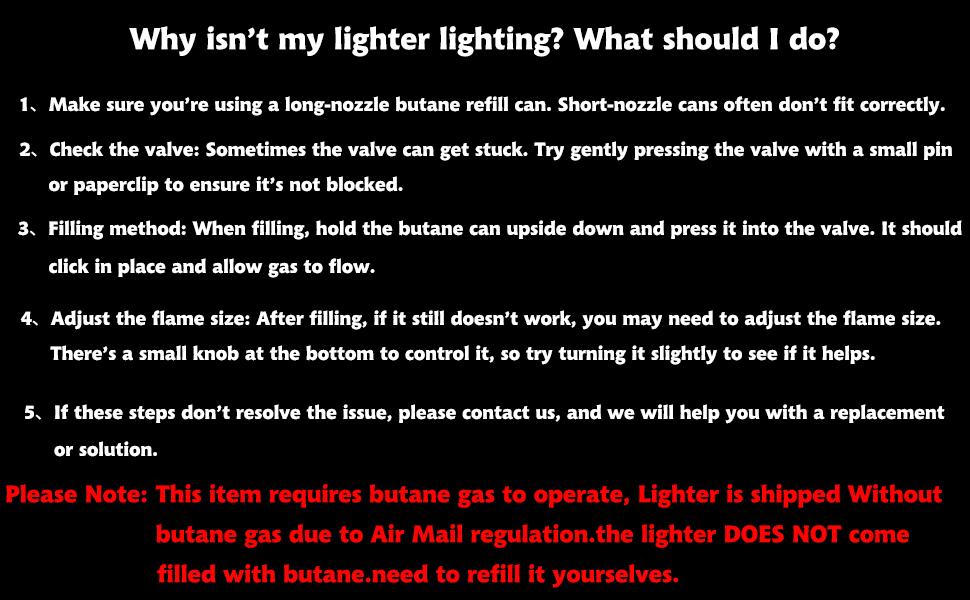 Cool Lighters, Creative Jet Dual Flame Windproof Lighters,Adjustable Flame Refillable Butane for Gifts Mens Lovers Kitchen (Butane Not Included)