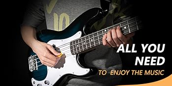 GLARRY Full Size Electric Bass Guitar with 20W AMP, 4 String Beginner Starter Kit with Accessories including Cable, Strap, Bag for Kids and Adults