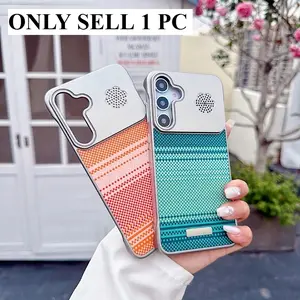 Luxury New Woven borderless magnetic Magstfe phone case suitable for Samsung A35/36/37/55/56/57 stylish phone case