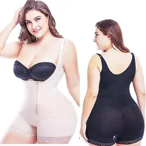Faja Colombiana Butt Lifter Bodysuit Zipper OpenBust Bodysuits vant plat Compression Full Body Shapewear Mesh Breathable Body Shaper Underwear