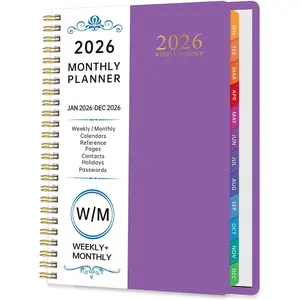 2026 Planner Weekly and Monthly, 2026 Academic Year (January 2026 - December 2026) Calendar wirh Tabs, Agenda Book for School Student, Teachers, Office Supplies,, 6" x 8.5" ( JAN2026-DEC2026)
