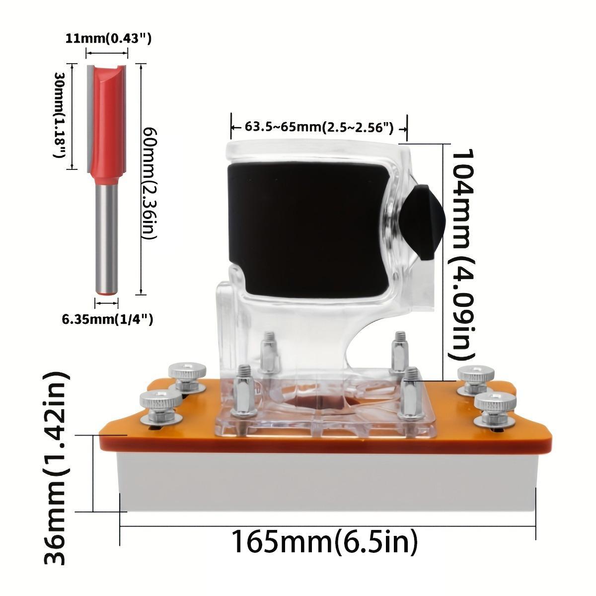 2-in-1 Invisible Fastening Nut Slotting Base, Woodworking Router Cutting Base and Wooden Trimming Tool, Router Hardware Accessories