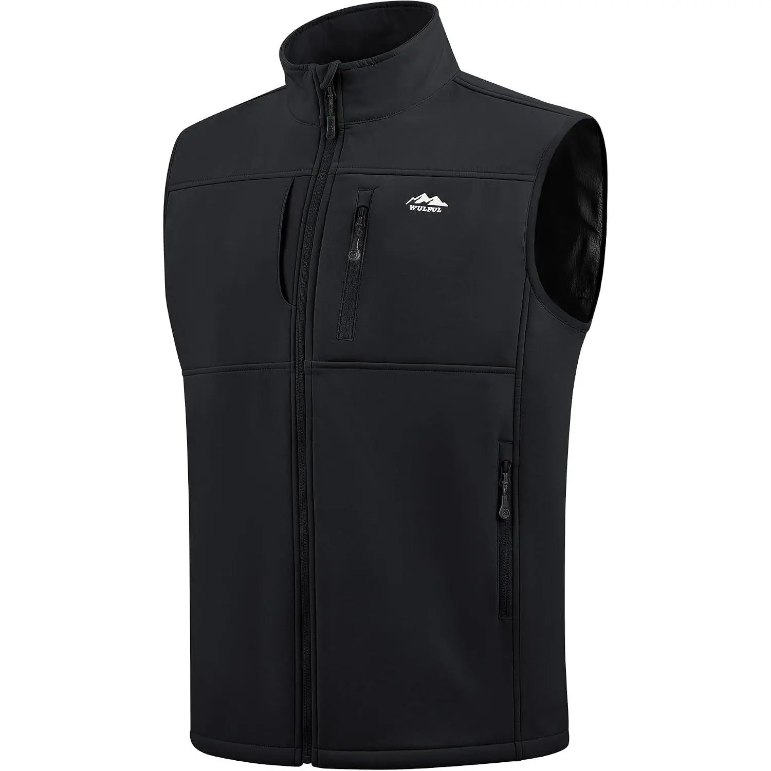 Men's Windproof Lightweight Golf Vest Outerwear with Pockets Softshell Sleeveless Jacket for Running Hiking Sports