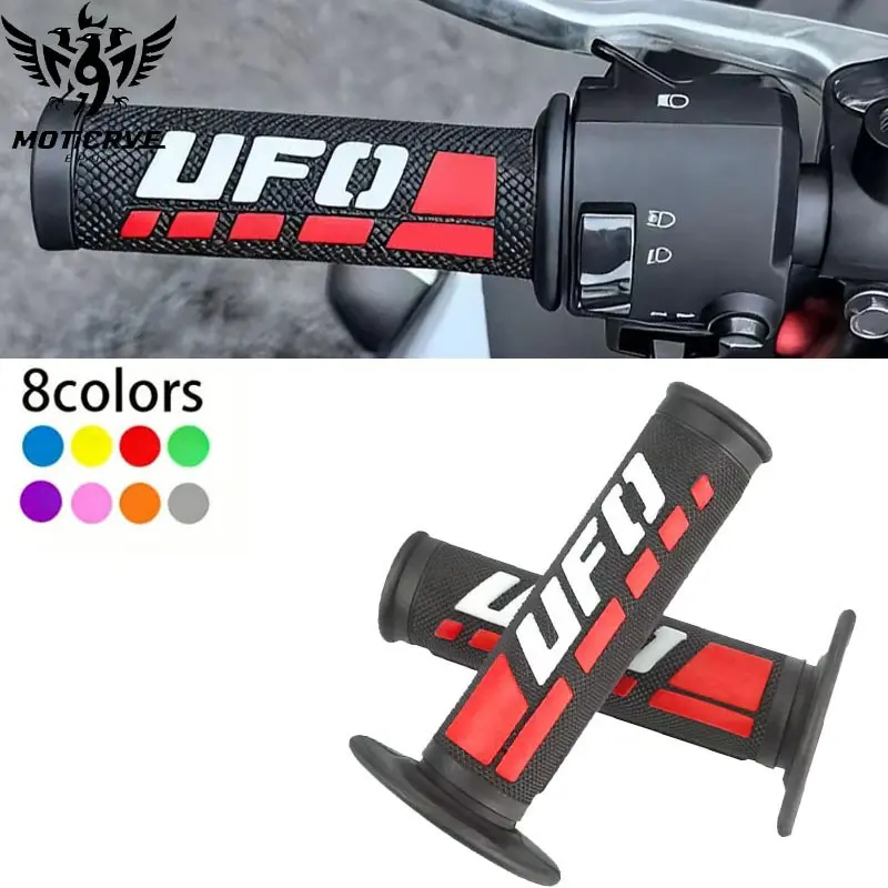7/8" 22-24mm Motorcycle Grips, Handle Bar for Ktm & Yamaha, Universal Pit Bike Motocross Motorbike Rubber Gel Grip, Comfortable & Durable Handlebar Grip
