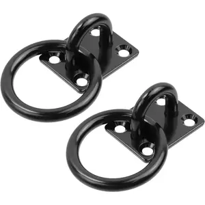 2pcs 316 Stainless Steel Ceiling-Wall Mount Hook & Pad Eye Plate, Anchor Rings for Boat Rigging, Yoga Swings, Hammocks & Marine Suspension