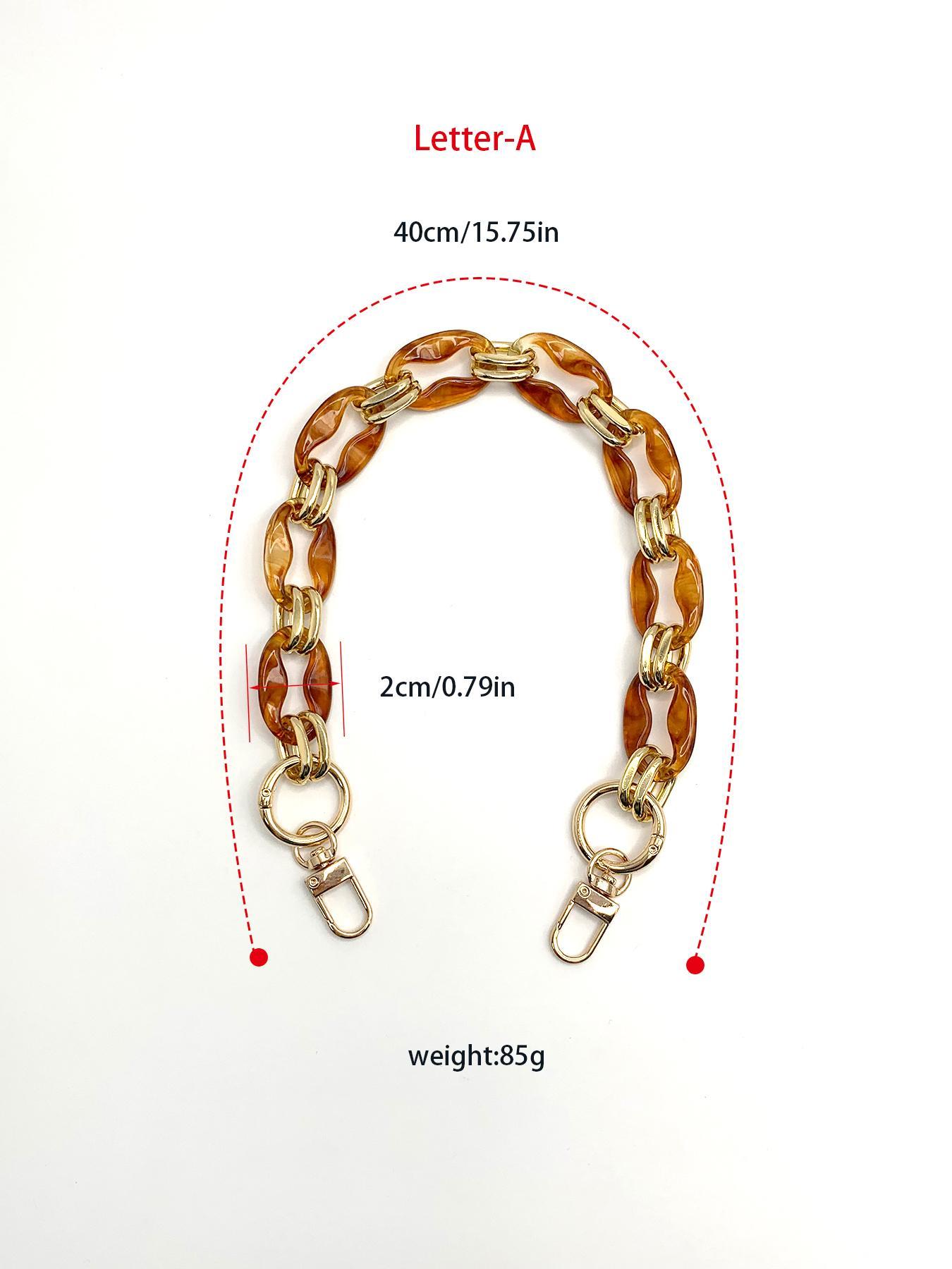 Fashionable Colorblock Arcyl Chain Bag Strap, Casual Versatile Bag Strap for Women & Men, All-match Bag Accessories for Daily Use, Adjustable Shoulder Strap