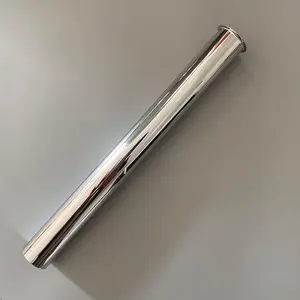 Heavy Duty Chrome Flanged Sink Tailpiece 1-1/4" OD x 12" Extension Tube for Trap & Drain Connections