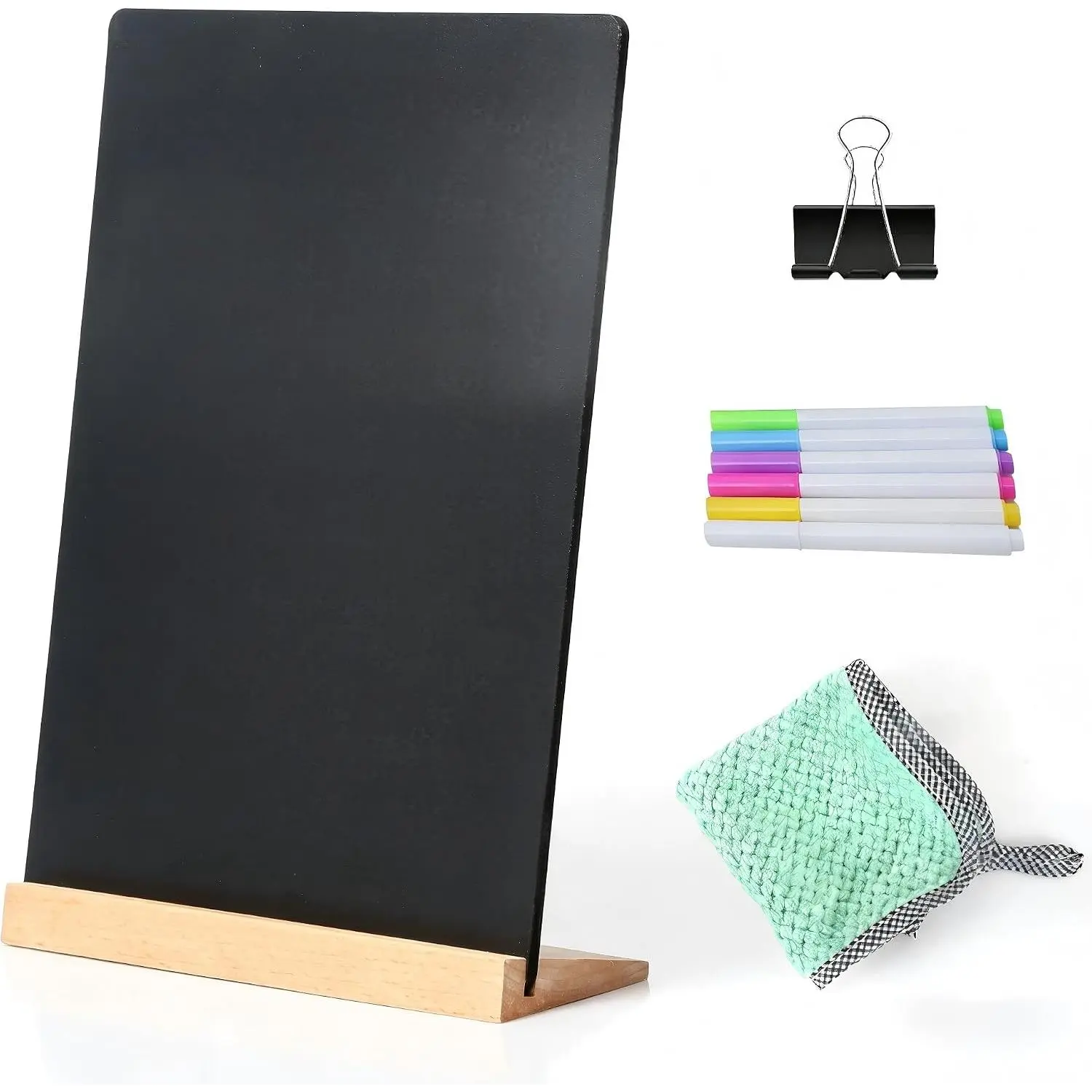 8.6x11.7 in Small Chalkboard Signs with Stand for Tabletop Decor Double Sided Mini Chalkboard for Restaurant  Menu, Message Board, Wedding Party (1 Pack)