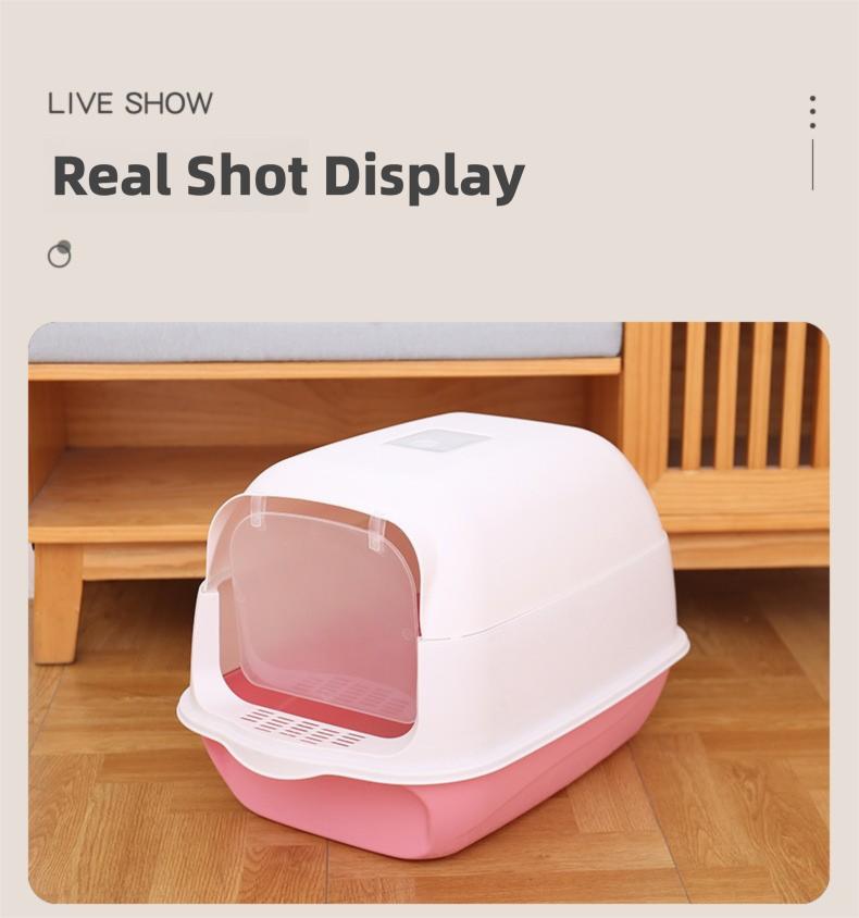 Extra Large Cat Litter Box, Fully Enclosed, Splash-Proof, Odor-Proof, Pet Cleaning Products