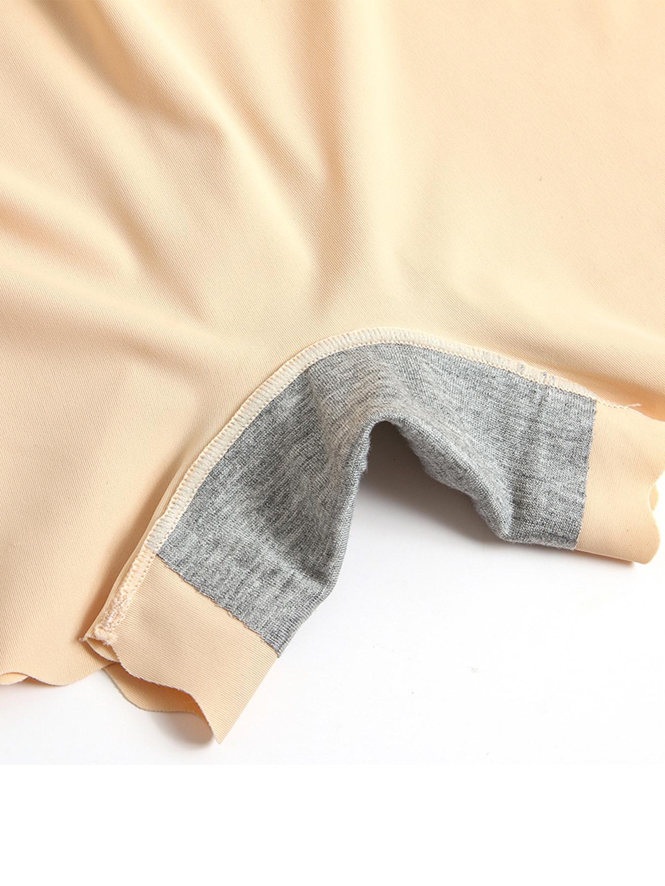 Women's 3pcs Solid Scallop Trim Boxer Briefs, Soft Comfy Breathable Seamless Knicker for Daily Wear, Ladies Underwear for All Seasons