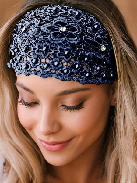 Women Bohemian Crystal Pearl Wide Hairbands Set, Elegant Design for Weddings, Vacations & Daily Wear, Perfect Hair Accessories