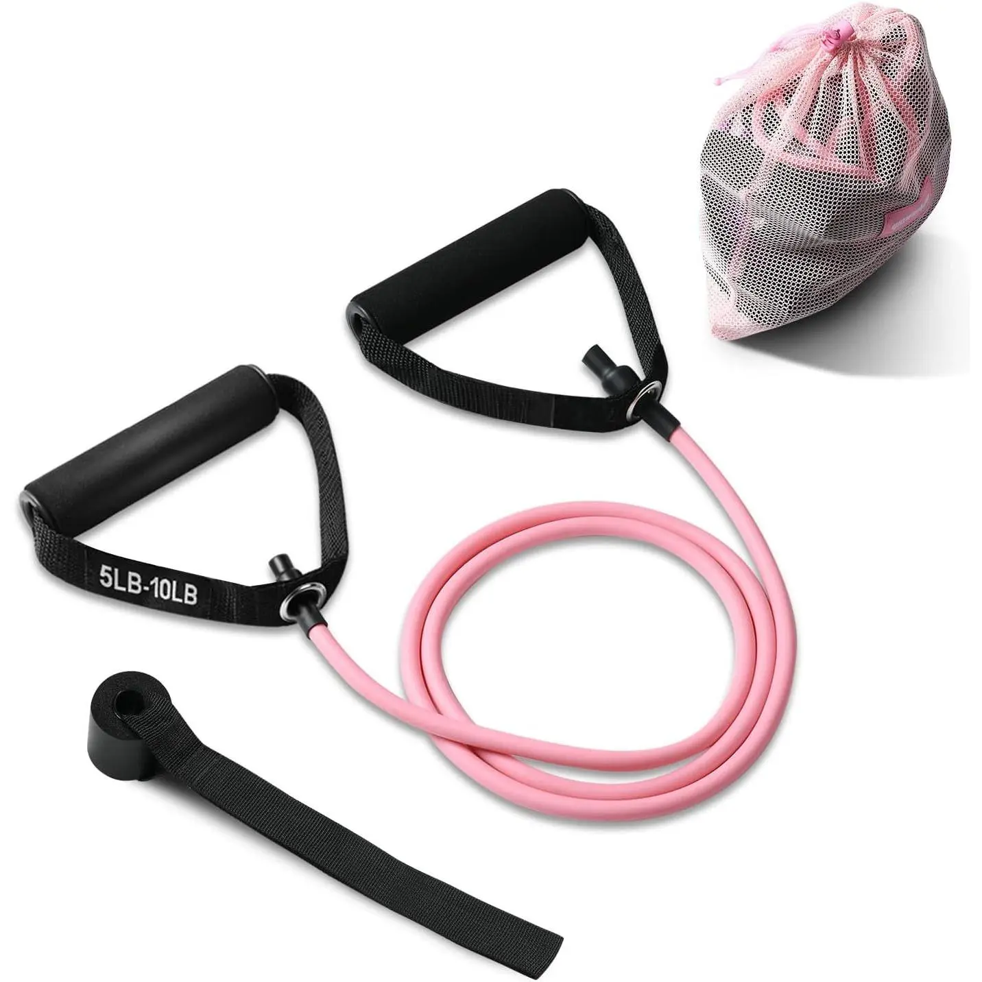 Resistance Exercise Band with Handles, Workout Band Weight Band for Physical ,Strength   Gym Fitness,with Door Anchor & Storage Bag.