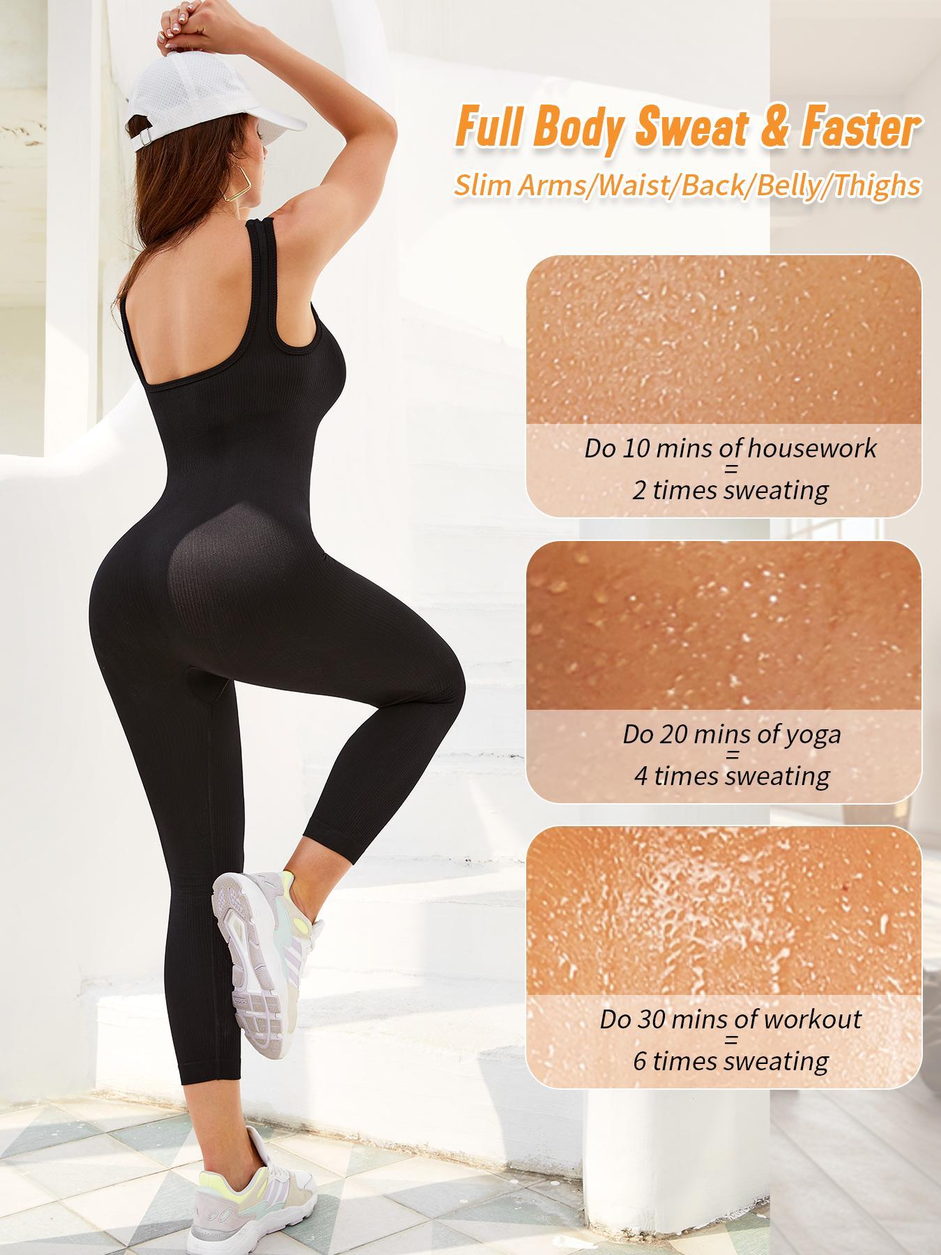 Women's Sweat-Wicking Sports Jumpsuit, Plain Sleeveless Design, Above the Ankle Length, Ideal for Running Yoga All Seasons Workout Jumpsuits