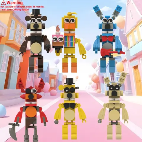 Five Nights Security Room Building Block Toy for Adult, Security Room Fredy Building Set Model Kit Five Nights Game Toys Merch Suitable for Halloween Birthday Gift Building Blocks Model Building Block Sets Building Kits