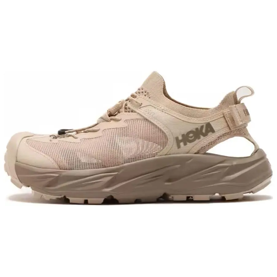 HOKA ONE ONE Hopara 2 Waterproof Mesh Trail Sandal for Women in Sand Verifiable, with credentials and supporting global authentication