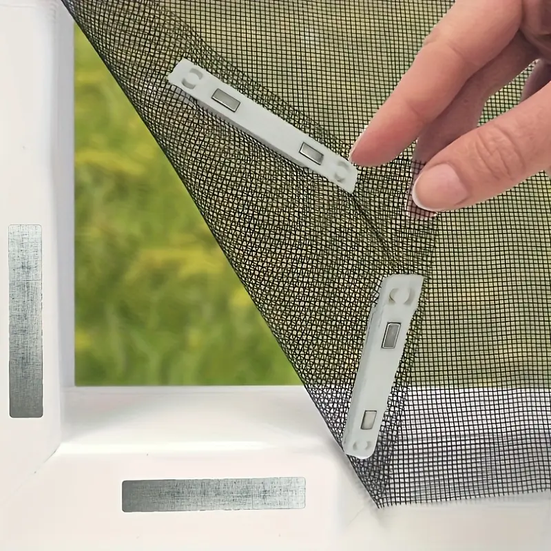 Magnetic Window Screen, No Drilling, Window Mounted & Easy Installation, Cuttable Size, Breathable Mesh Mosquito Net for Home Windows, Ventilation