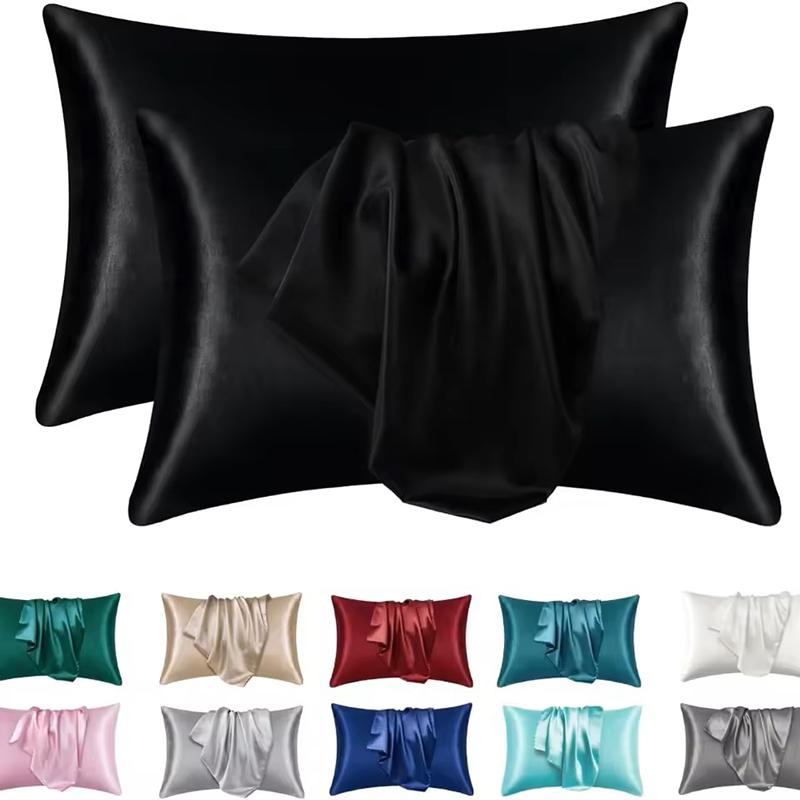 2pcs Boost Beauty Sleep Silky Satin Pillowcases – Cooling, Hair & Skin-Friendly, Easy-Care