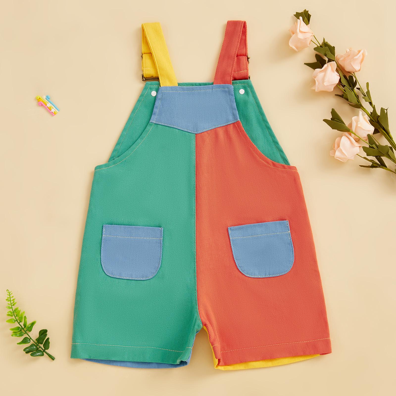 Imcute 90's Style Toddler Overalls Shorts Babby Boy Girl Suspender Romper Contrast Color Sleeveless Jumpsuit with Adjustble Shoulder Strap Shorts 6M-4Y Imcute 90's Style Toddler Overalls Shorts Babby Boy Girl Suspender Romper Contrast Color Sleeveless Jumpsuit with Adjustble Shoulder Strap Shorts 6M-4Y