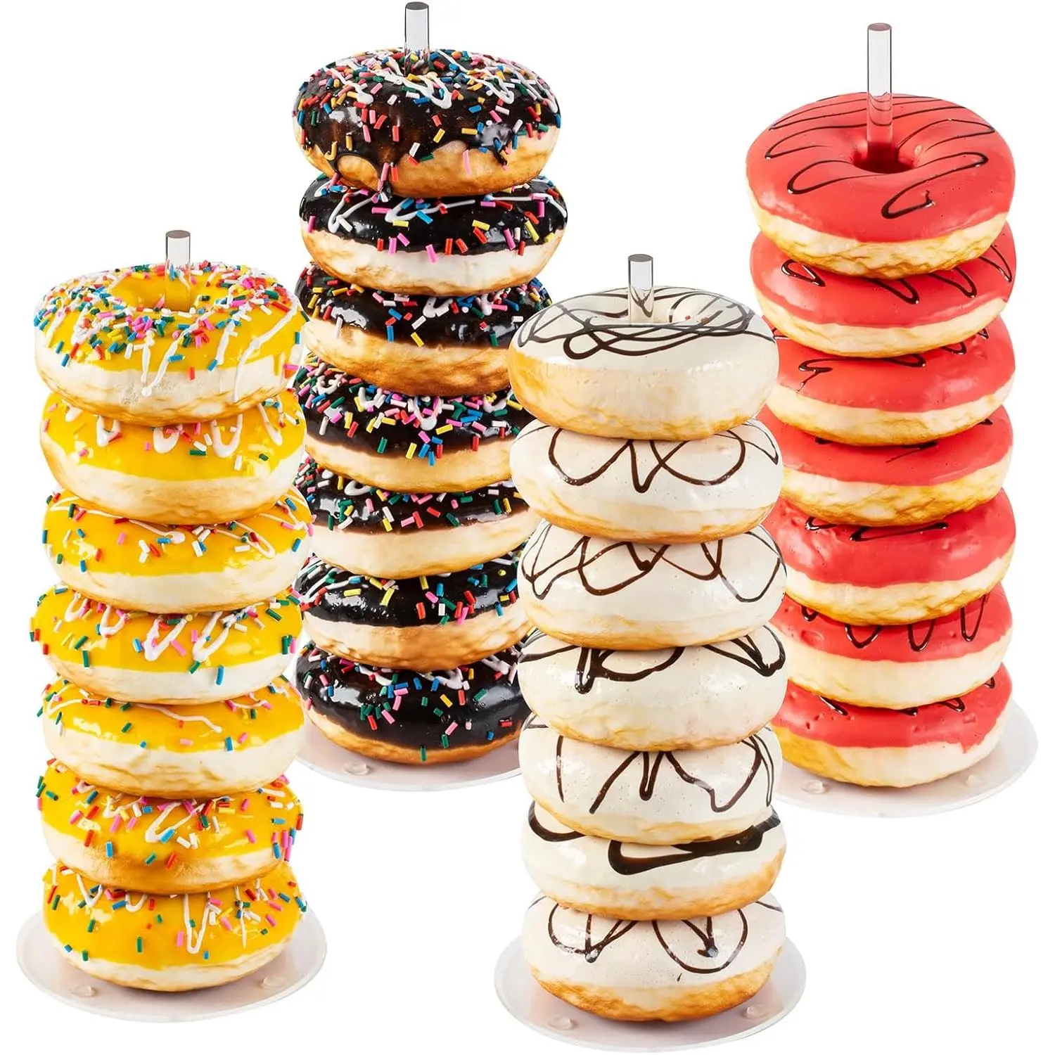 Doughnut Holder, 5 Counts/set Doughnut Display Stand, Dessert Table Decoration, Suitable for Wedding, Birthday, Reunion, Ornaments