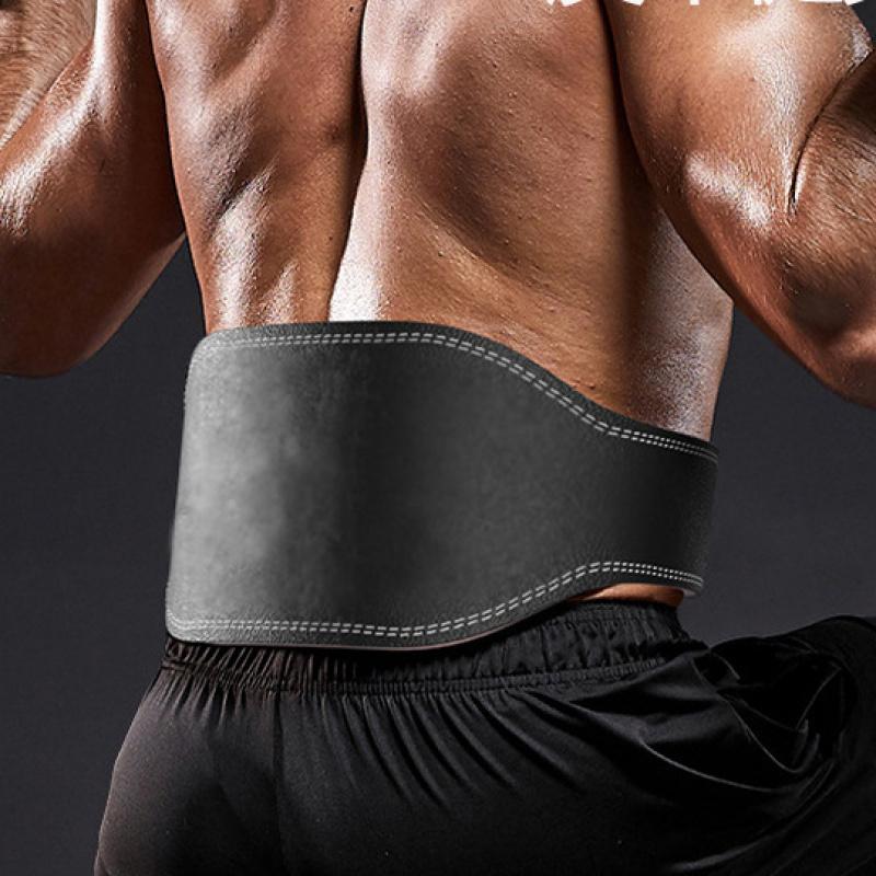Cross-Border Fitness Waist Support Belt PU Leather Waist Support for Men Deep Squat Deadlift Professional Training Gear Weightlifting Belt