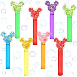 24 Glitter Mouse Ear Bubble Wands for Kids, Mouse Party Favors Mini Bubbles Birthday Gift Toy Goodie Bag Stuffers Classroom Prizes Wedding Party Suppliesfidget toys